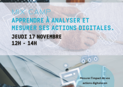 Atelier MIX CAMP – Apprendre à analyser et mesurer ses actions digitales
