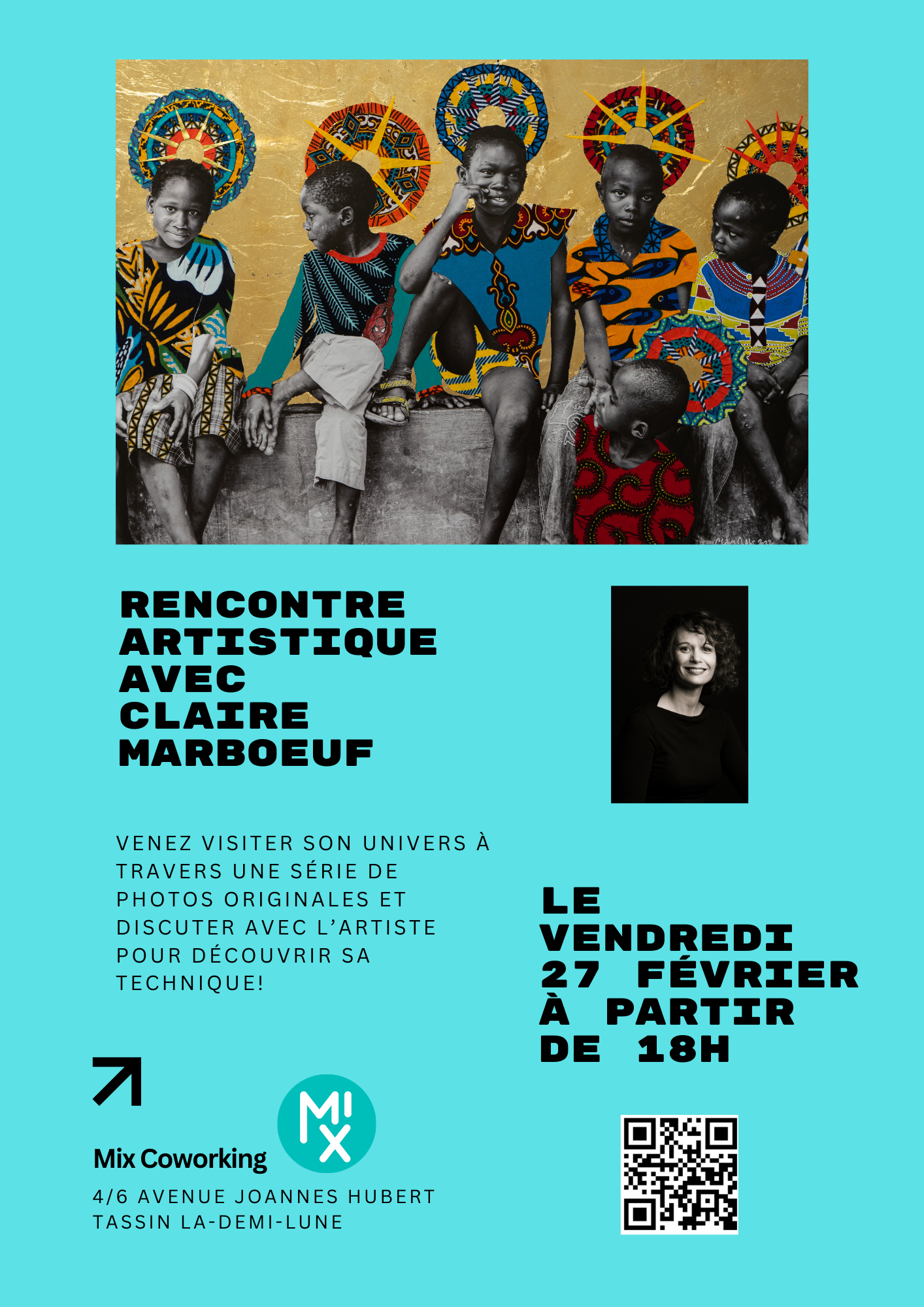 Affiche rencontre Claire Marboeuf 27 février 18h MIX Cowokring